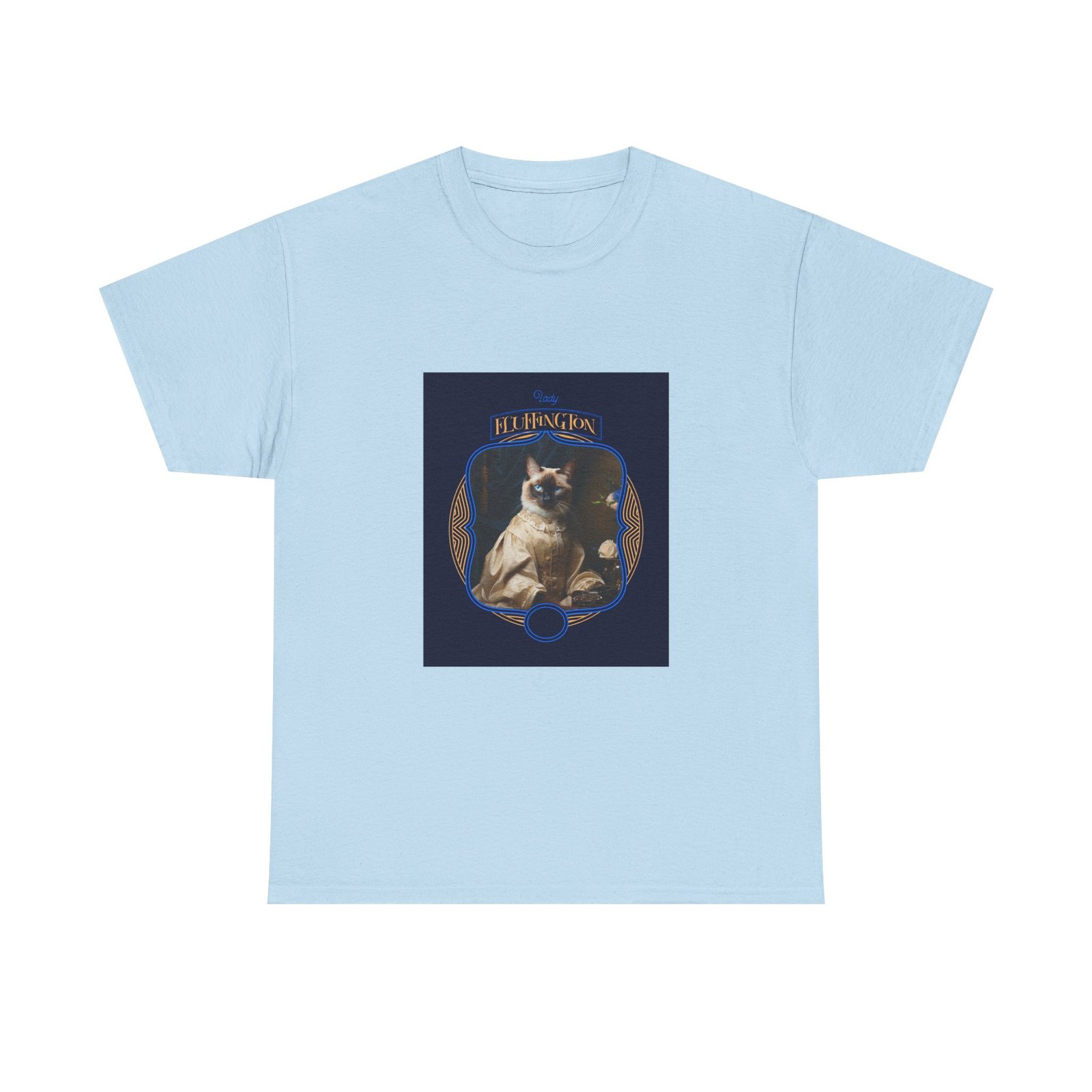 Lady Fluffington Cat Humorous Vintage Style Illustration - T-shirt - Image 9