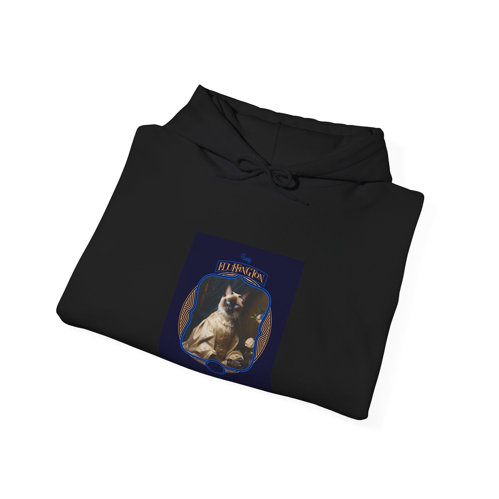 Lady Fluffington Cat Whimsical Cartoon Character - Hoodie - Image 4