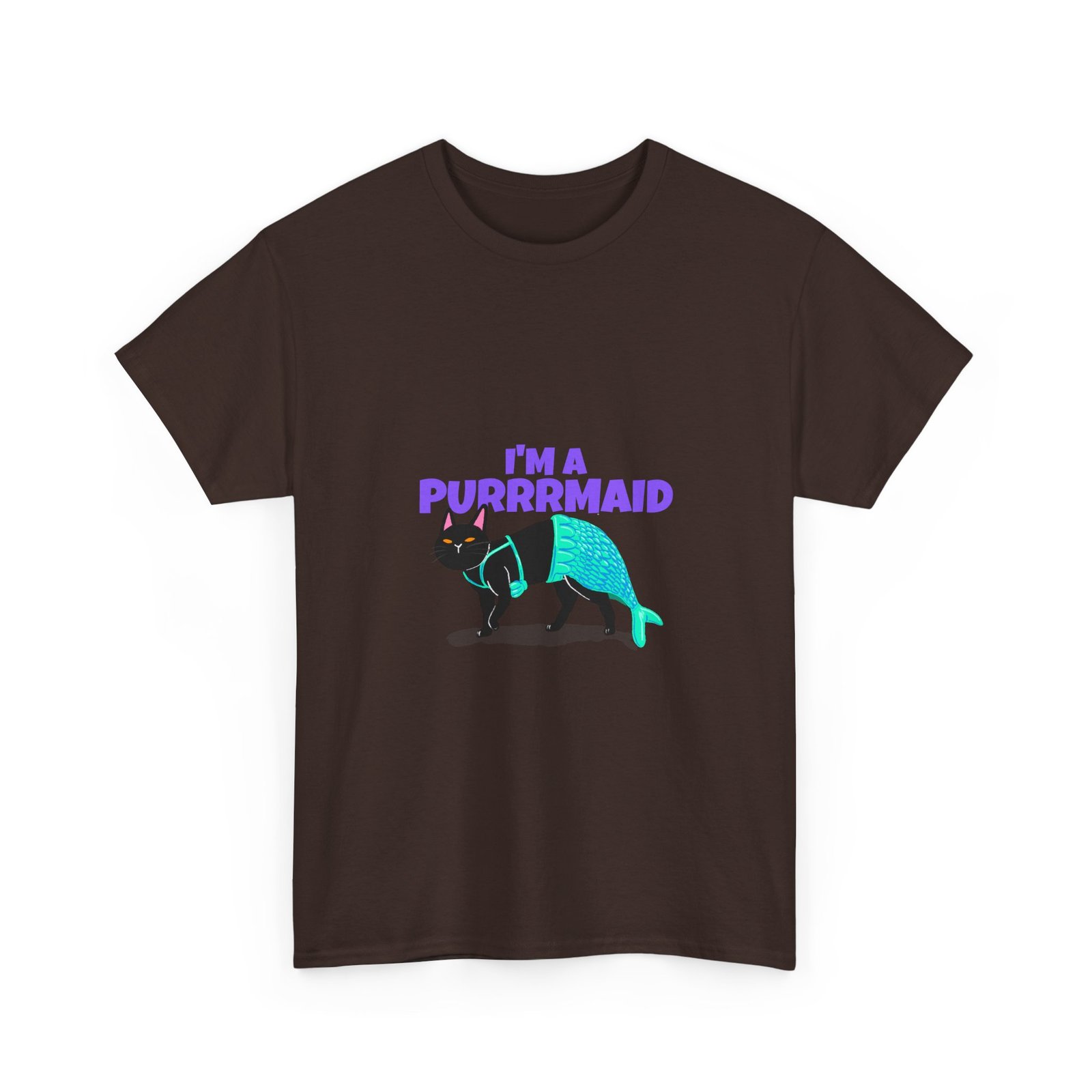 Funny Im A Purrmaid Cat Cartoon Mermaid Design - T-shirt - Image 3