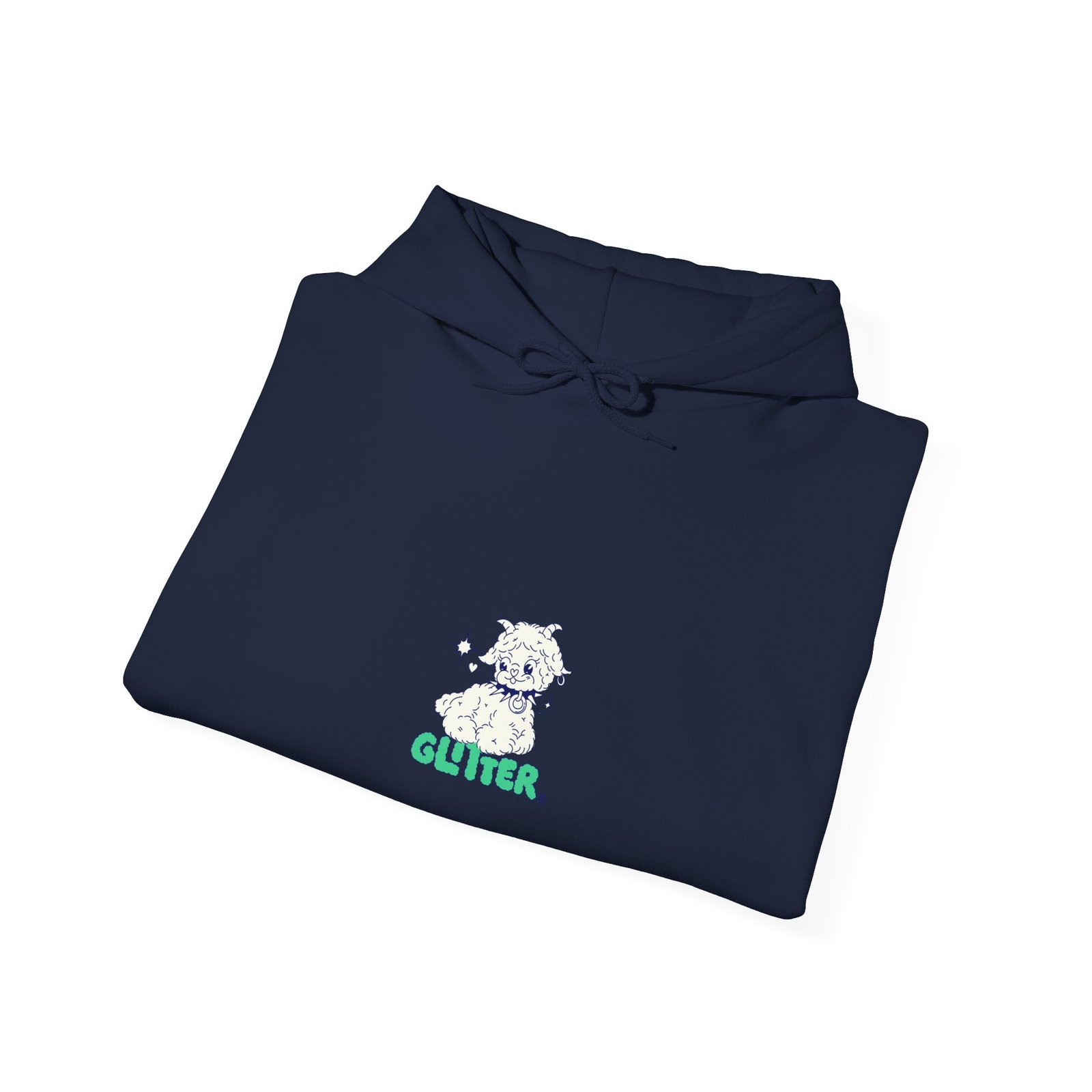 Glitter Sparkly Dog Silhouette with Shimmering Details - Hoodie - Image 12