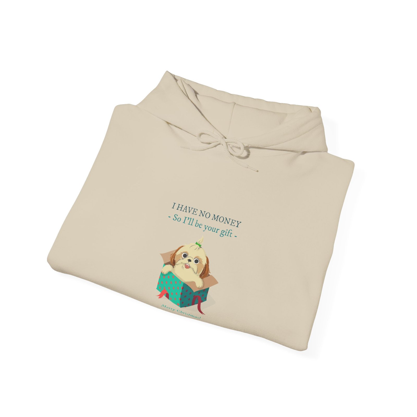 Funny No Money Gift Dog Cartoon Illustration - Hoodie - Image 8