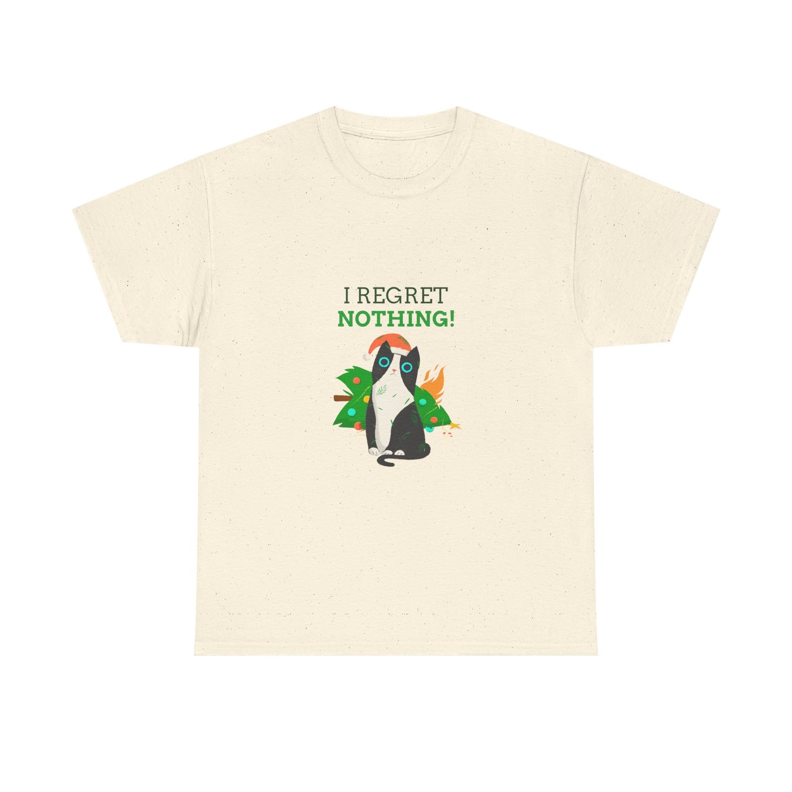 No Regrets Dog Graphic with Bold Typography and Playful Attitude - T-shirt - Image 5