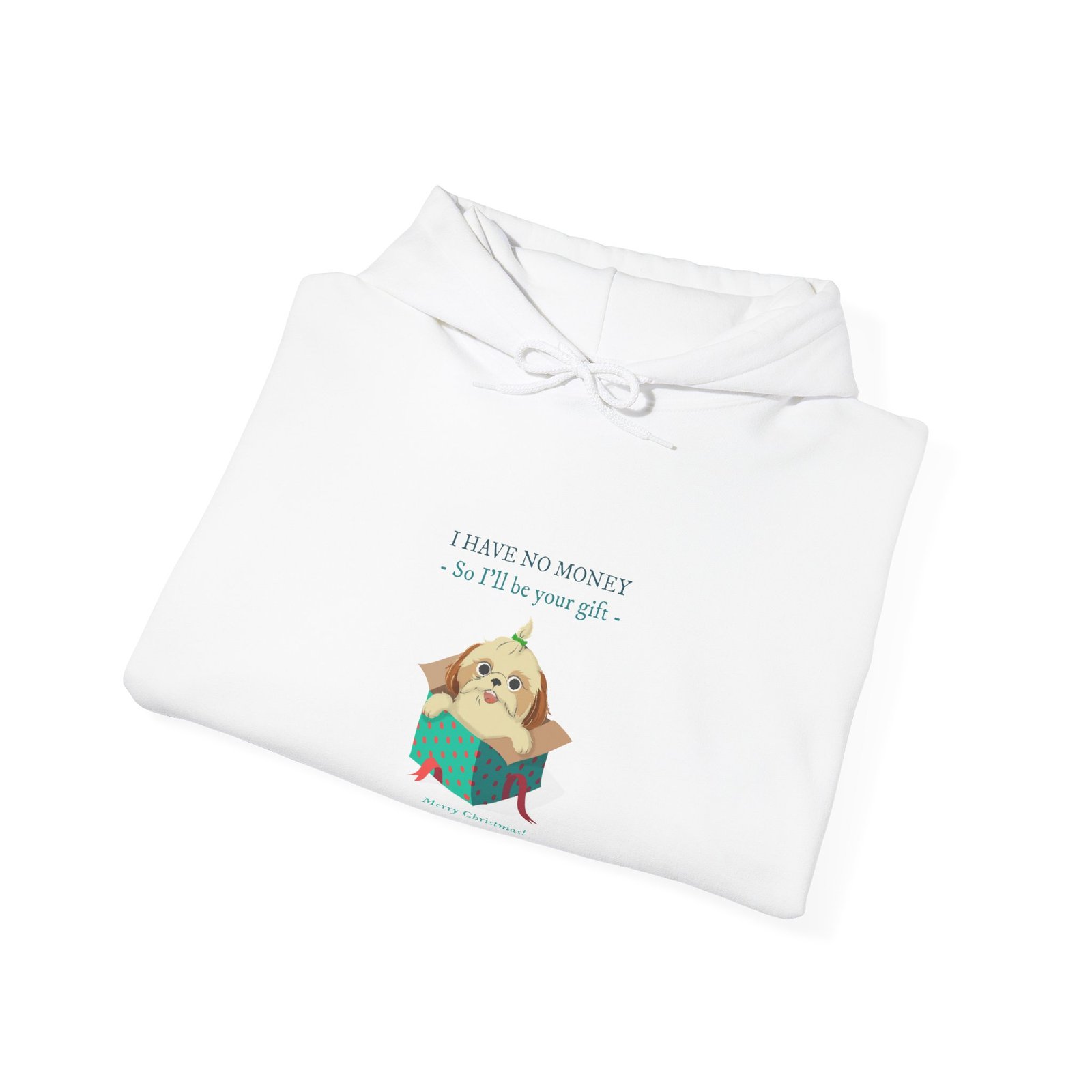 Funny No Money Gift Dog Cartoon Illustration - Hoodie - Image 4