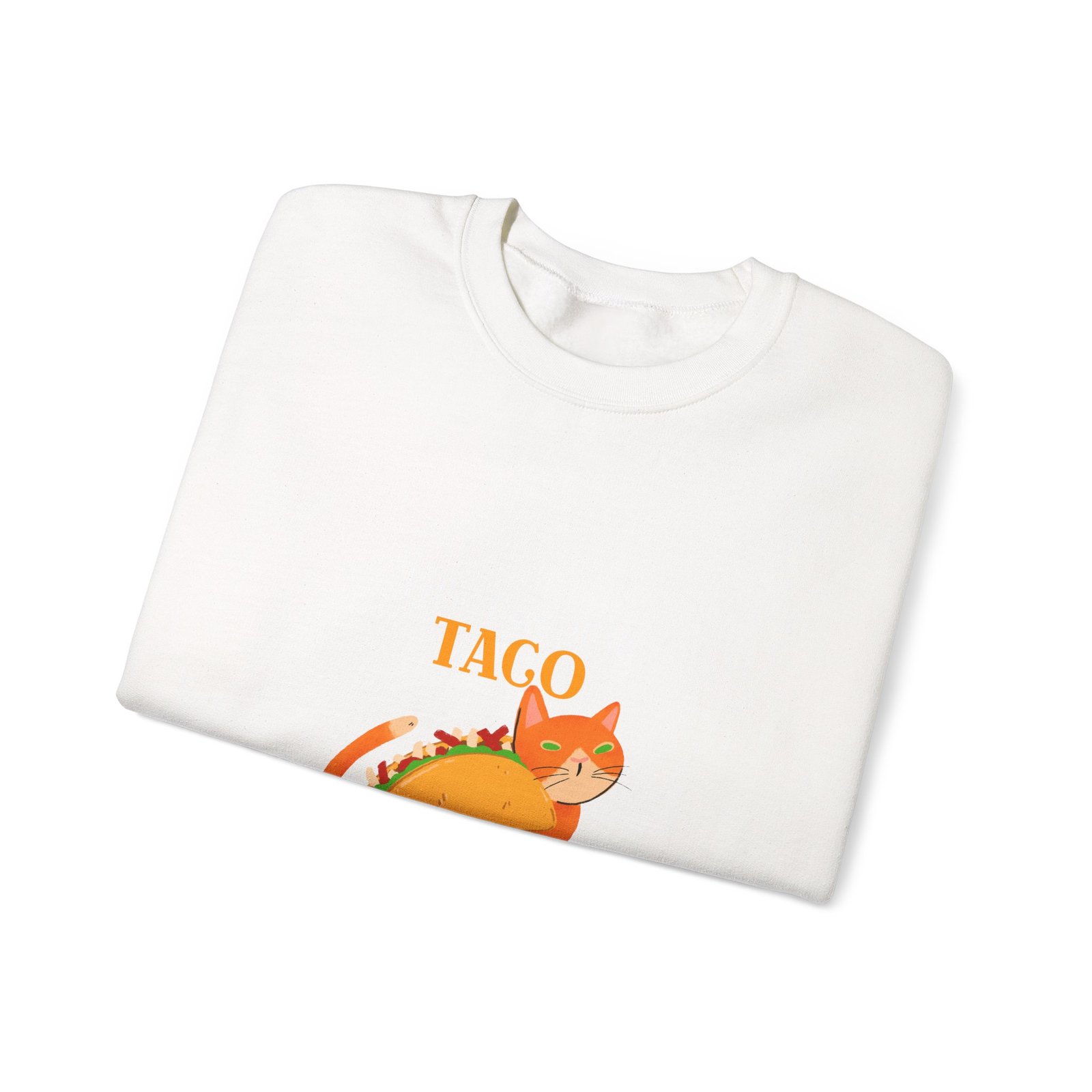 Funny I Dont Want To Taco About It Taco Cat Meme Design - Sweatshirt - Image 3