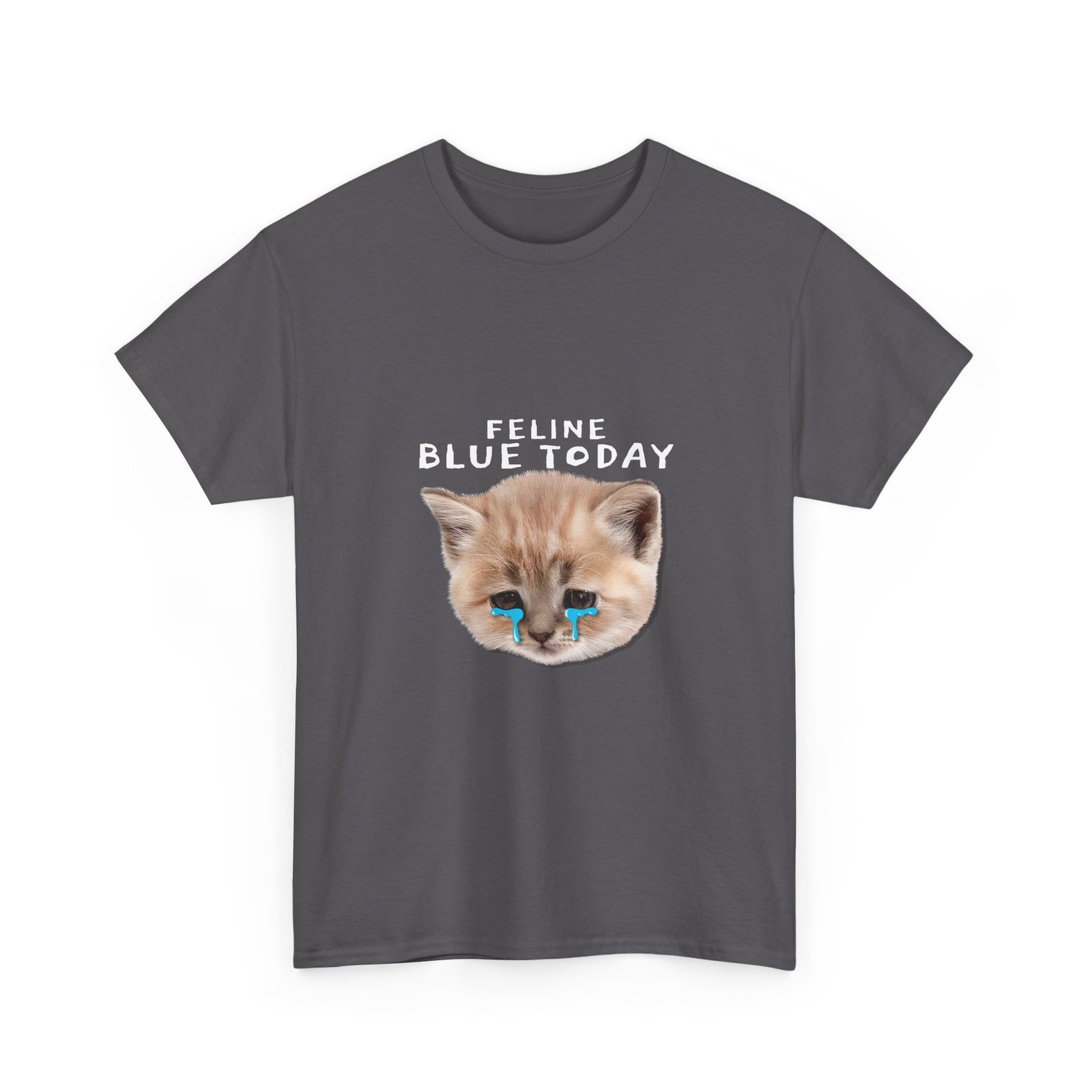 Enchanting Blue Cat Illustration with Whimsical Charm - T-shirt - Image 7