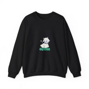 Glitter Sparkly Dog Silhouette with Shimmering Details - Sweatshirt