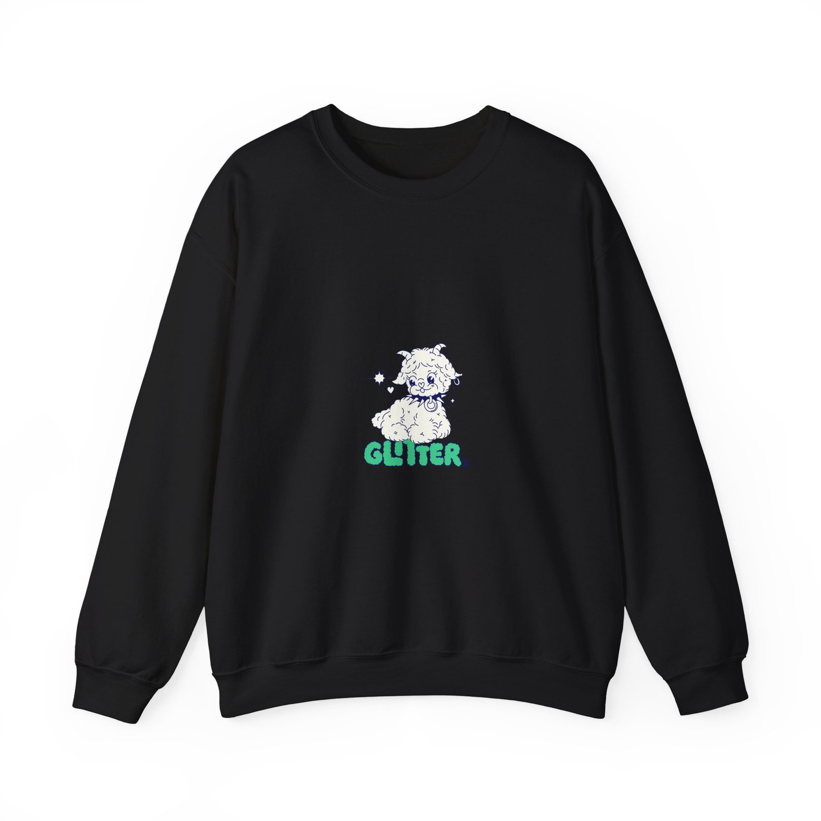 Glitter Sparkly Dog Silhouette with Shimmering Details - Sweatshirt