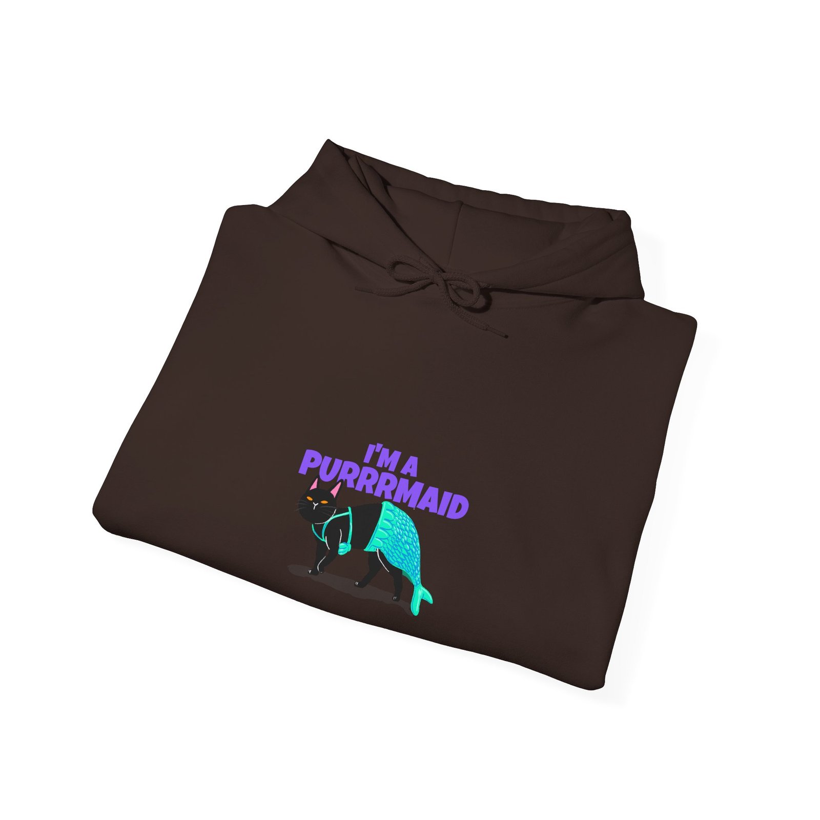 Funny Im A Purrmaid Cat Cartoon Mermaid Design - Hoodie - Image 8