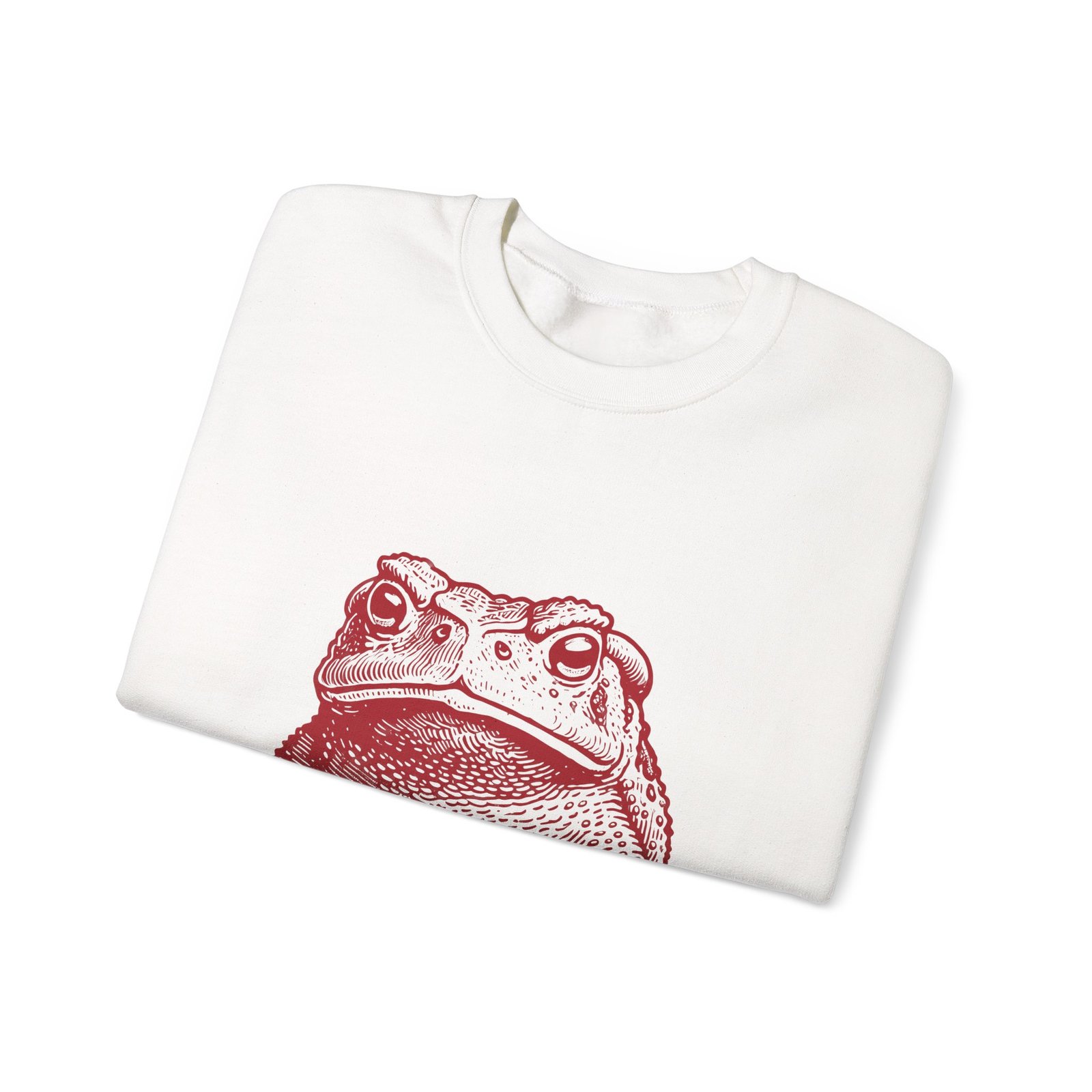 I Toad You So Red Frog Face Illustrated Design - Sweatshirt - Image 3