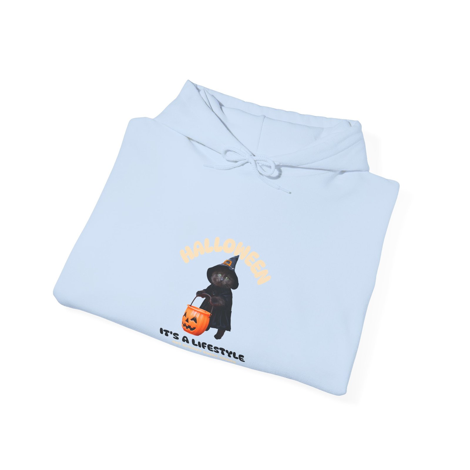 Halloween Lifestyle Cat with Spooky Elements Design - Hoodie - Image 12