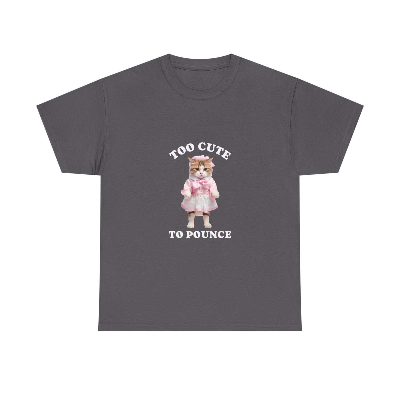 Too Cute To Pounce Cat Adorable Playful Kitten Design - T-shirt - Image 5