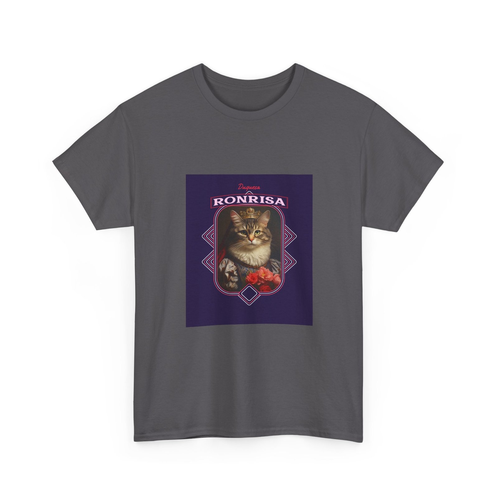 Elegant Ronrisa Cat Artistic Illustration with Graceful Lines - T-shirt - Image 7