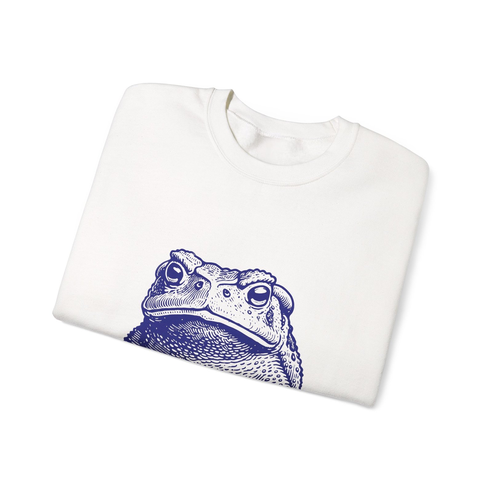 I Toad You So Blue Frog Face Pun Illustration - Sweatshirt - Image 3