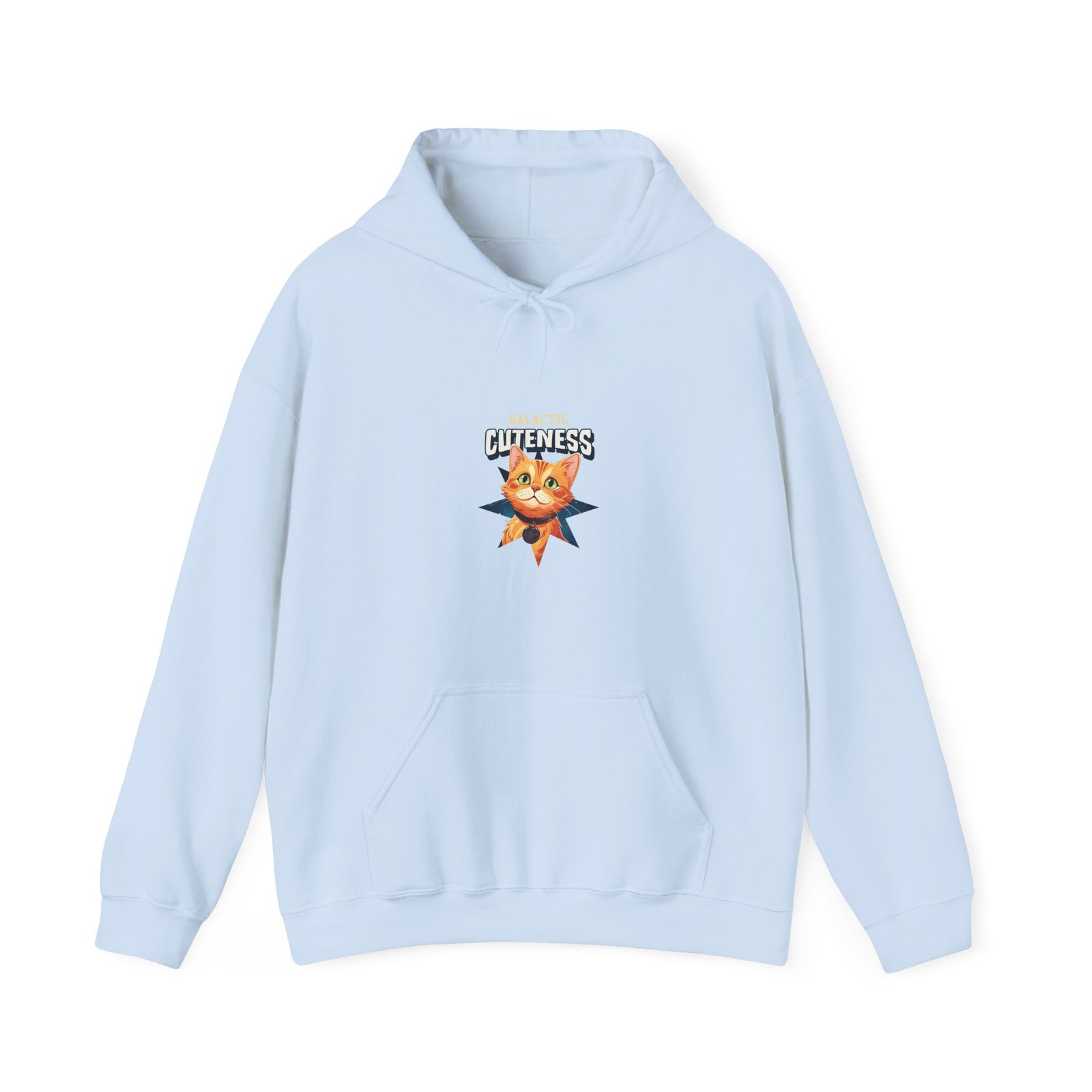 Galactic Cuteness Space Cat Floating in Colorful Cosmos - Hoodie - Image 9