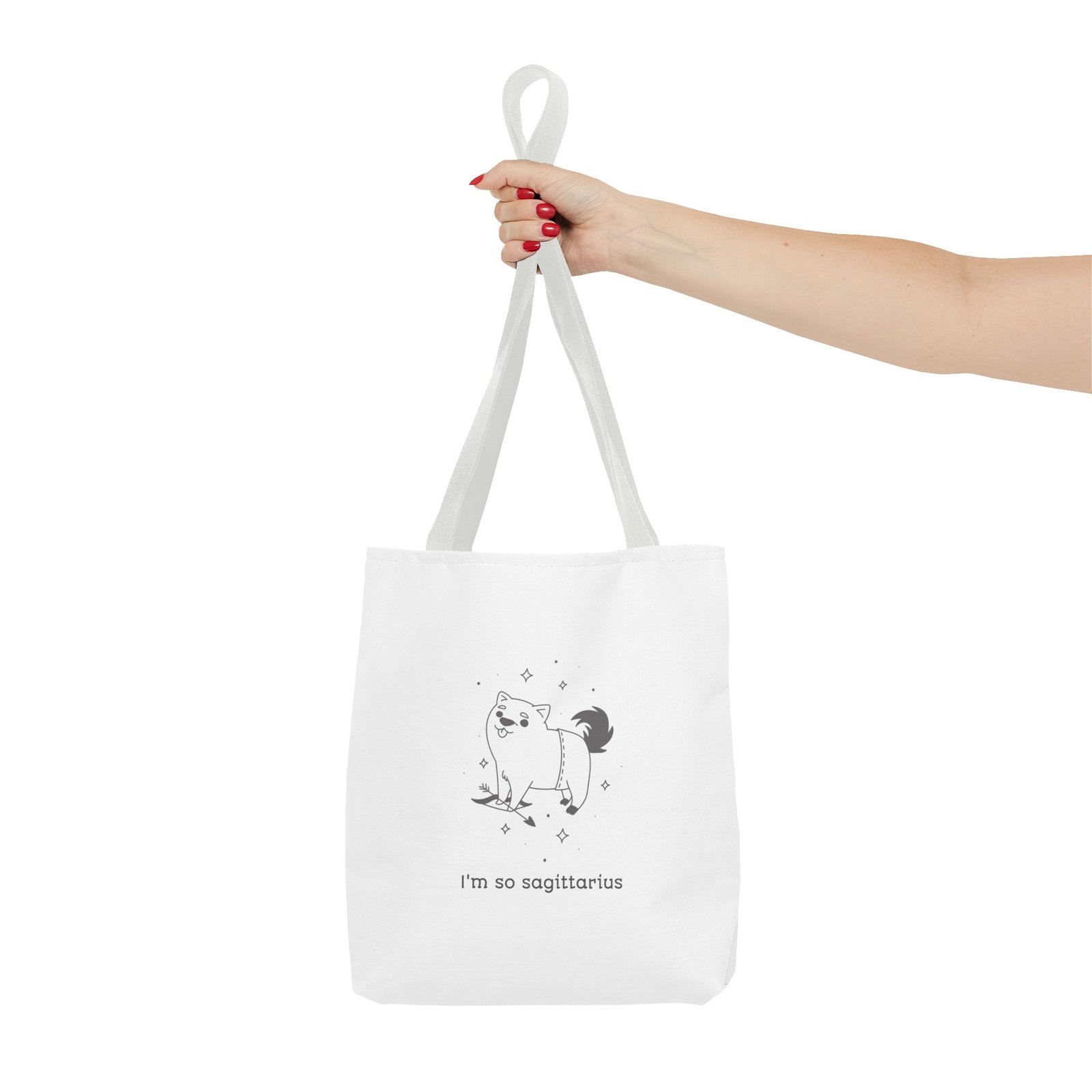 I'm So Sagittarius Cute Dog Horoscope Astrology Design - Tote Bag - Image 4