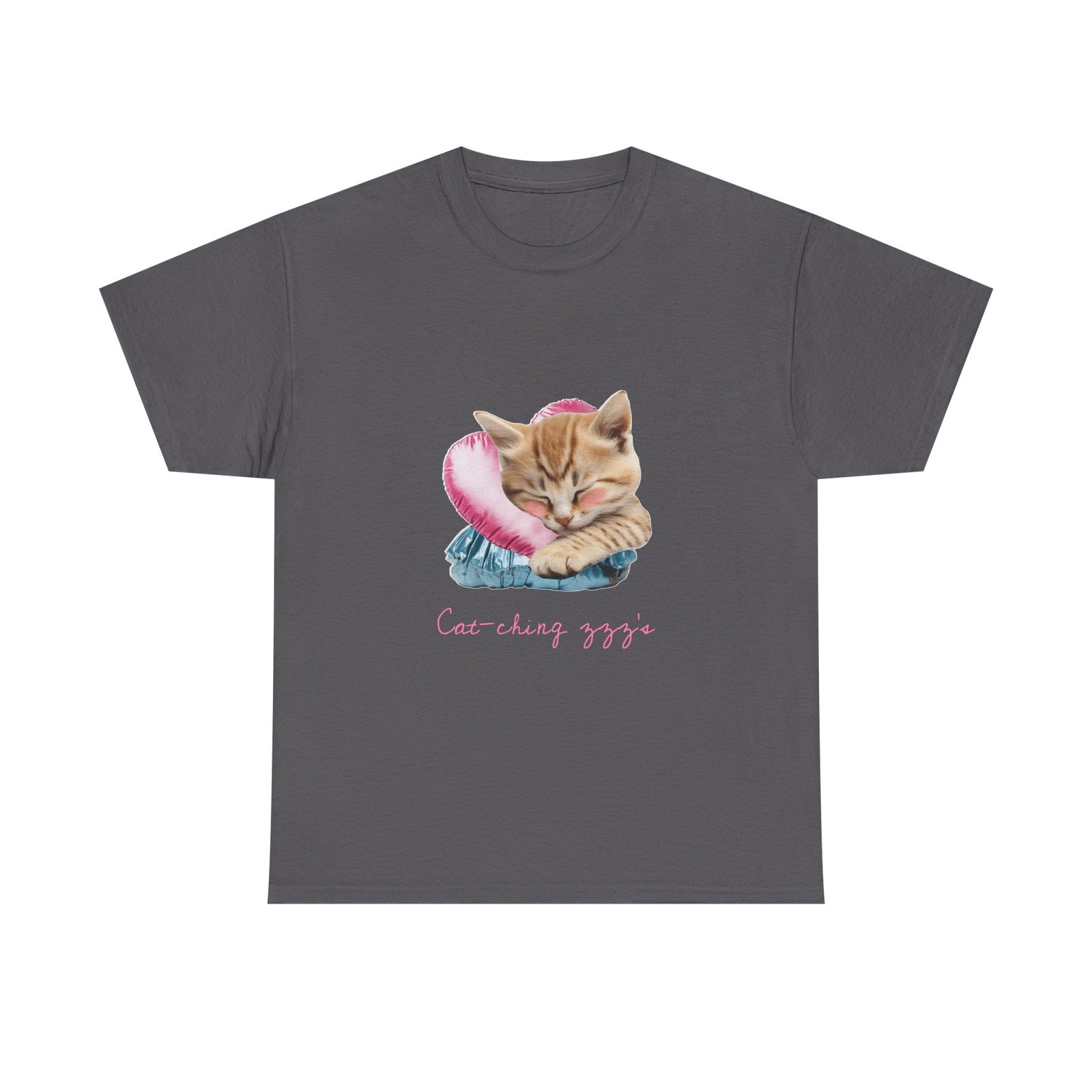 Sleeping Ginger Cat Cozy and Adorable Illustration - T-shirt - Image 5