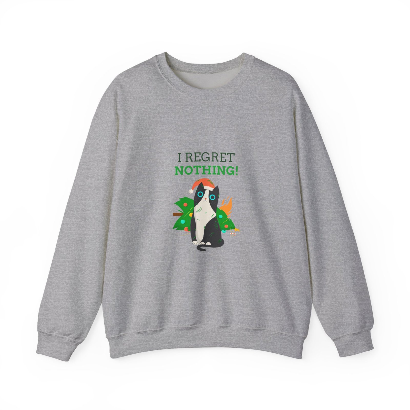 No Regrets Dog Graphic with Bold Typography and Playful Attitude - Sweatshirt - Image 9