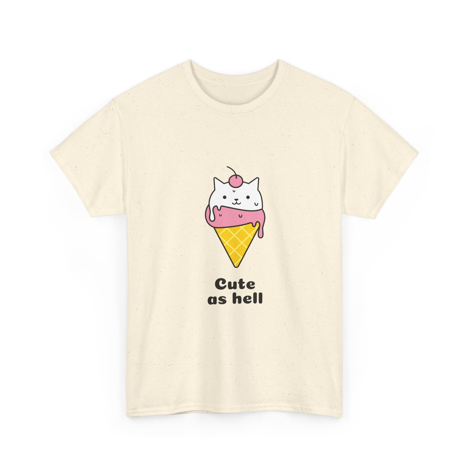 Cute As Hell Typography with Playful Script and Bold Contrast - T-shirt - Image 7