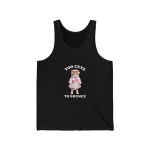 Too Cute To Pounce Cat Adorable Playful Kitten Design - Tank Top