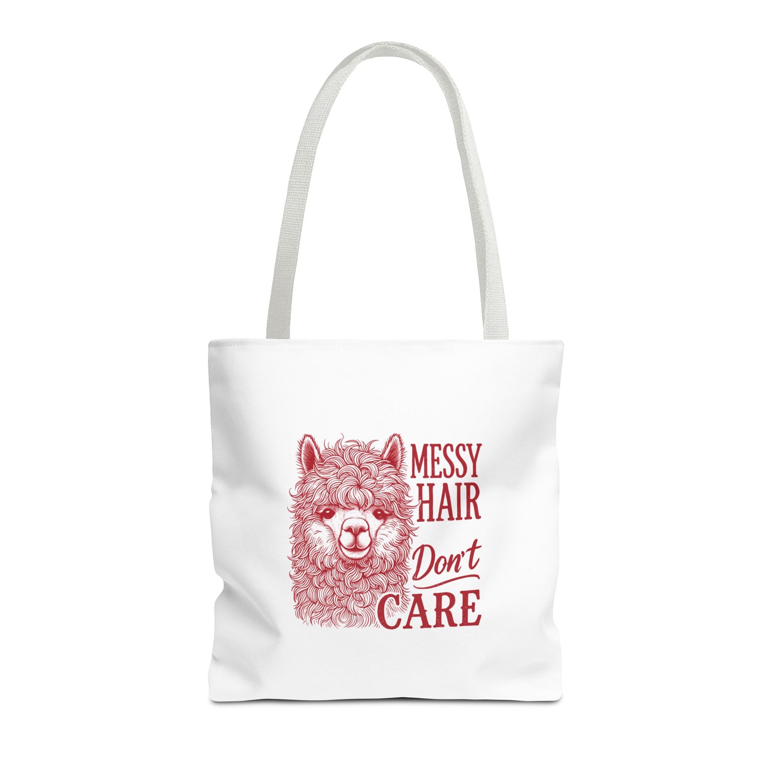Cute Red Llama with Messy Hair Illustration - Tote Bag - Image 5