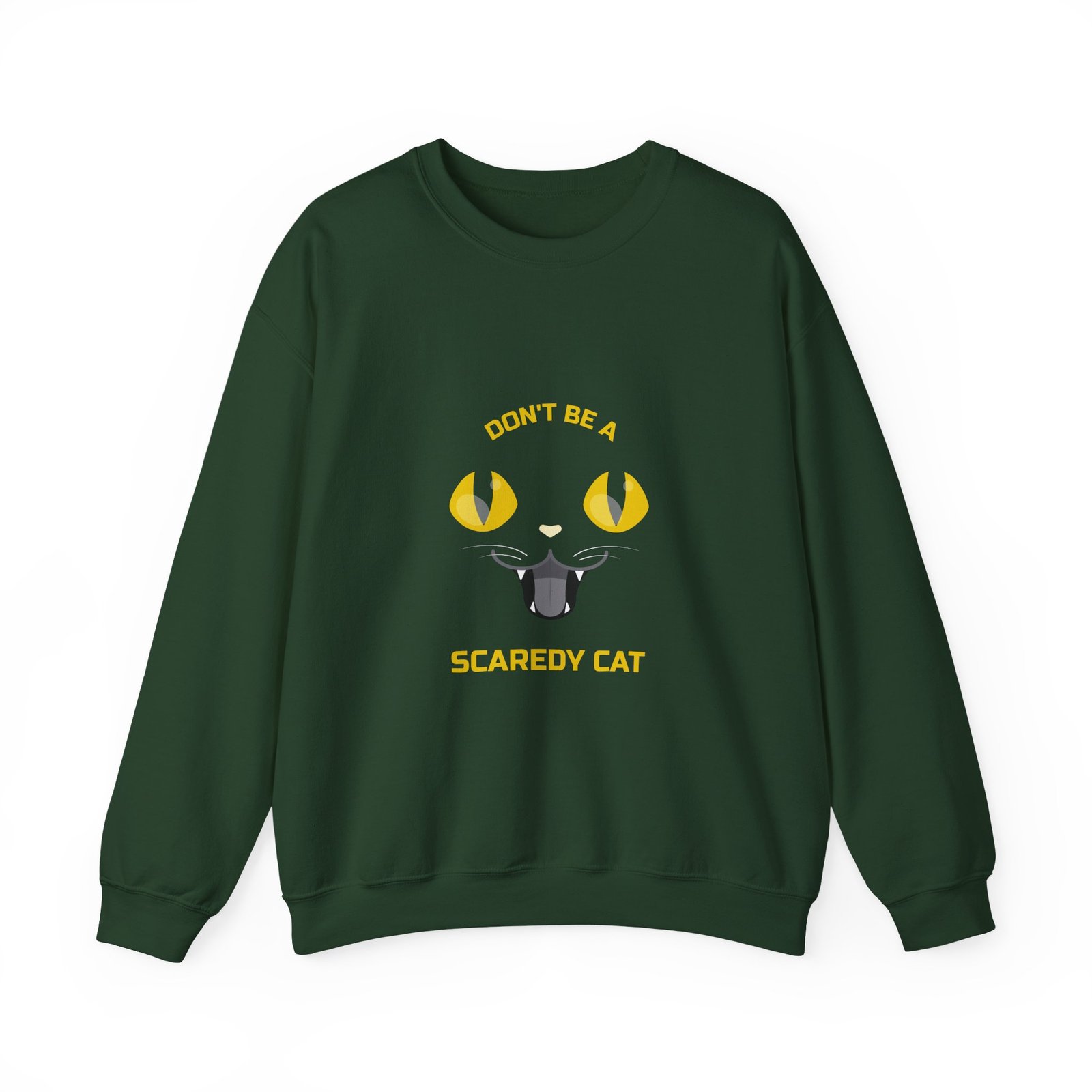 Cute Don’t Be a Scaredy Cat Playful Cat Teasing Design - Sweatshirt - Image 5