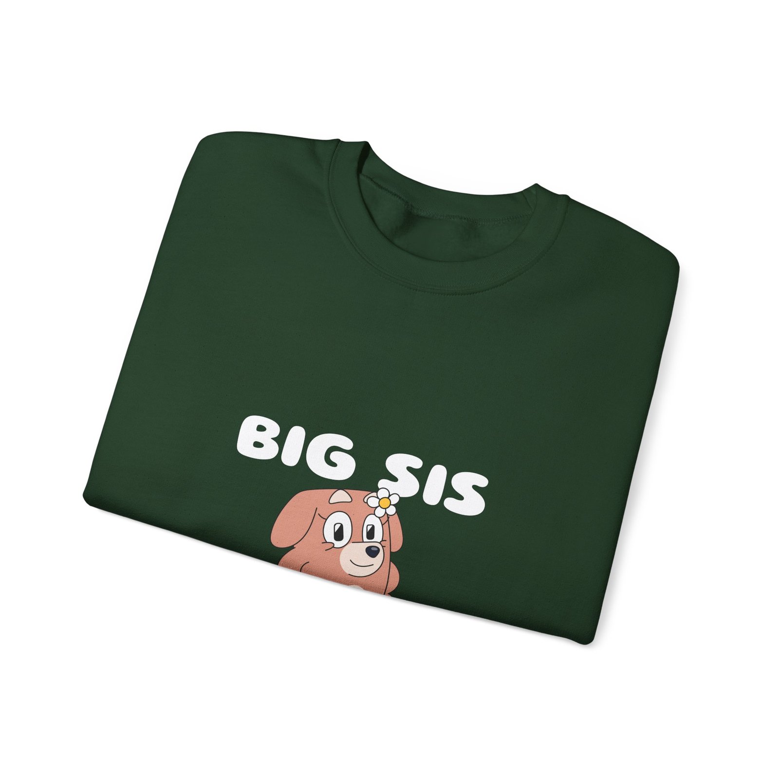 Big Sis Puppy Cute Sibling Dog Illustration Graphic - Sweatshirt - Image 7