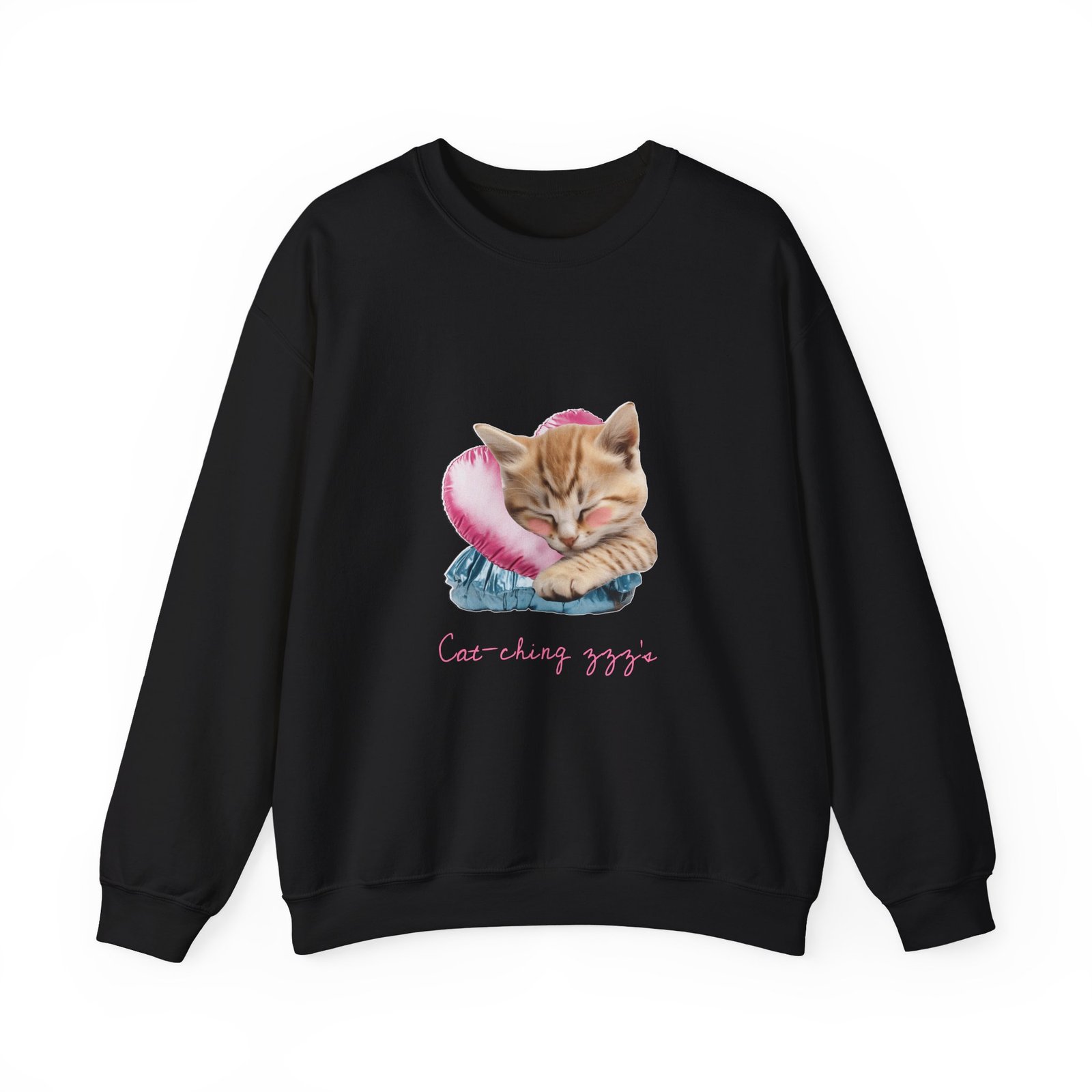 Sleeping Ginger Cat Cozy and Adorable Illustration - Sweatshirt