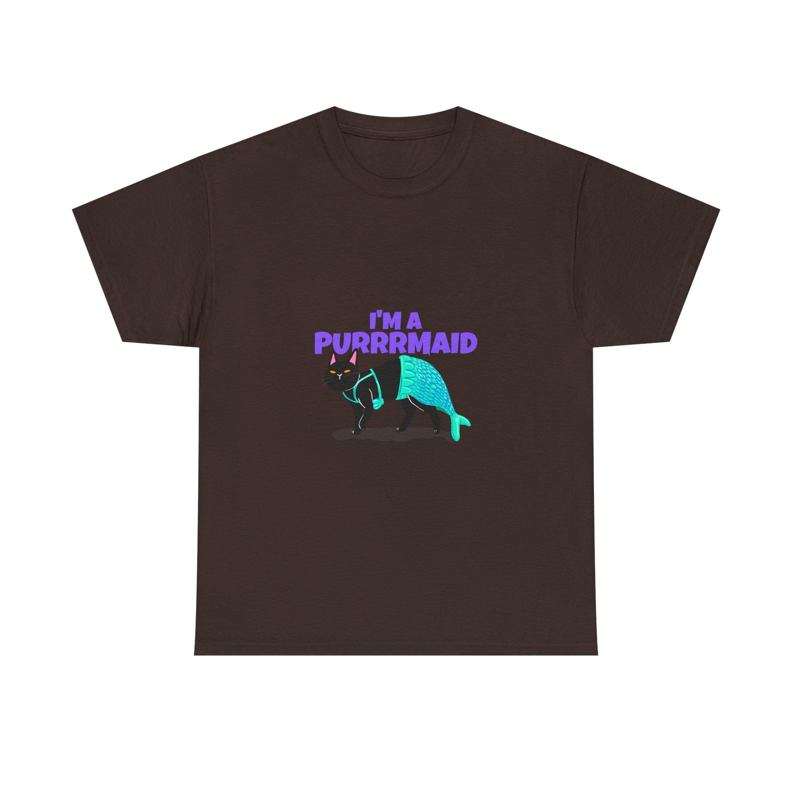 Funny Im A Purrmaid Cat Cartoon Mermaid Design - T-shirt