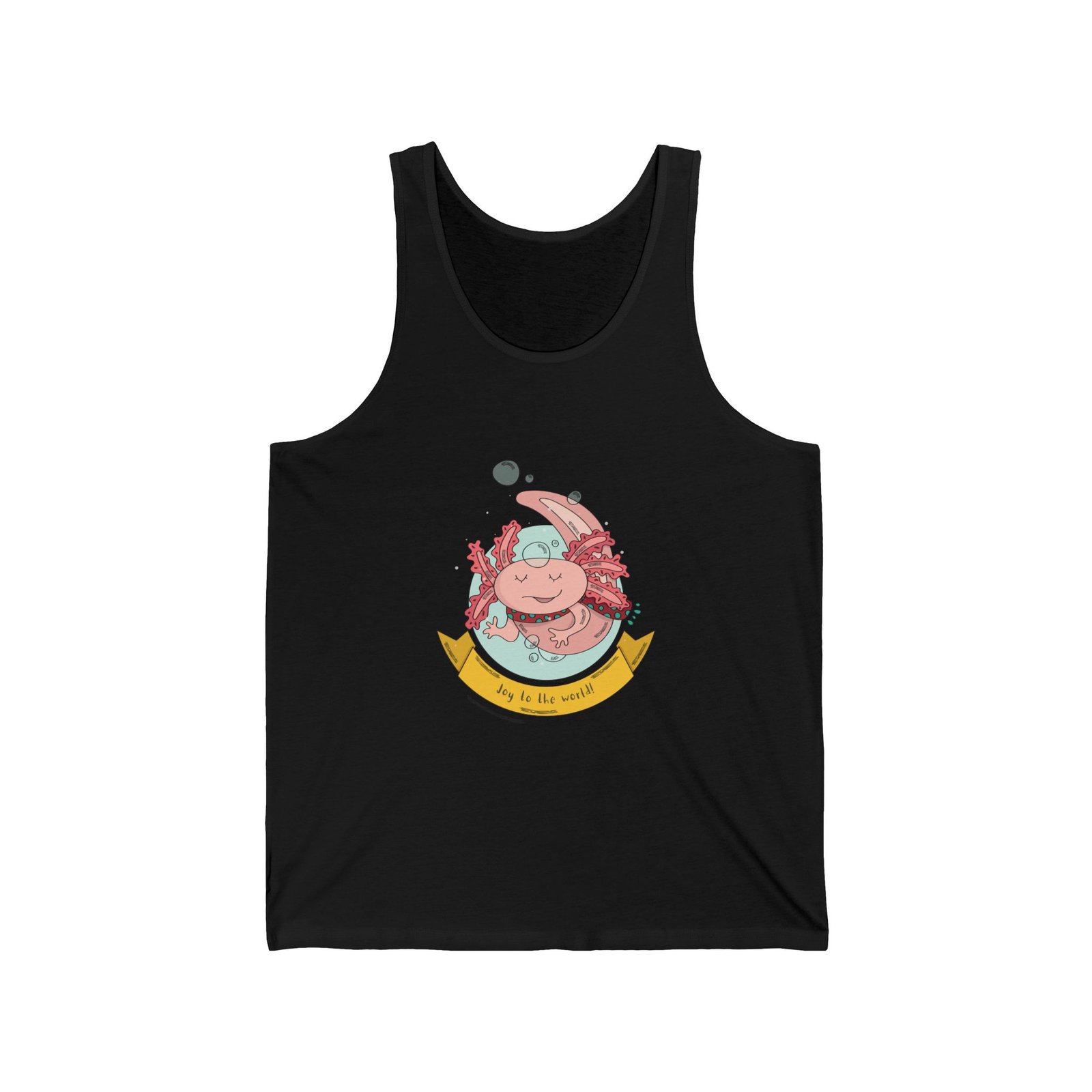 Cheerful Happy Axolotl Cartoon Illustration - Tank Top