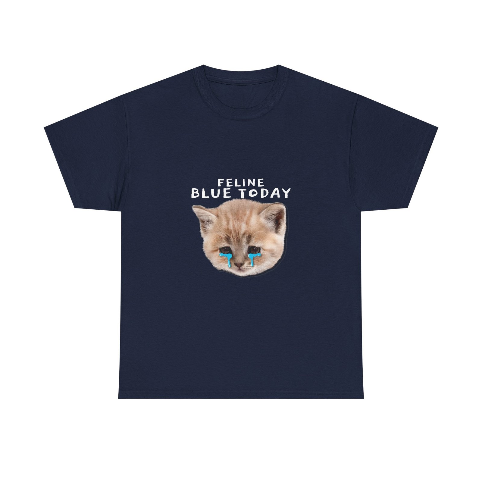 Enchanting Blue Cat Illustration with Whimsical Charm - T-shirt - Image 9
