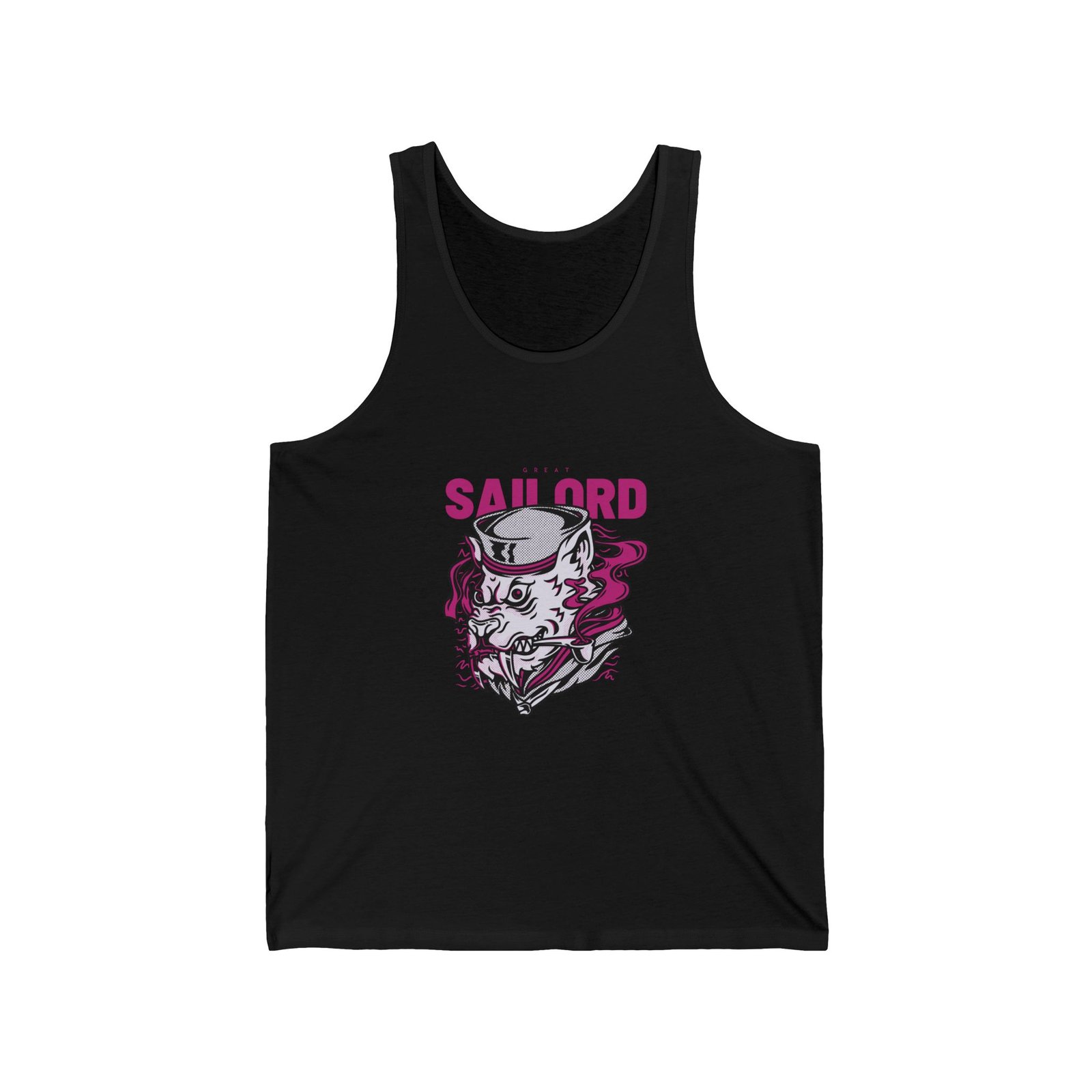 Sailor Cat Vibes with Nautical Theme and Relaxed Feline - Tank Top