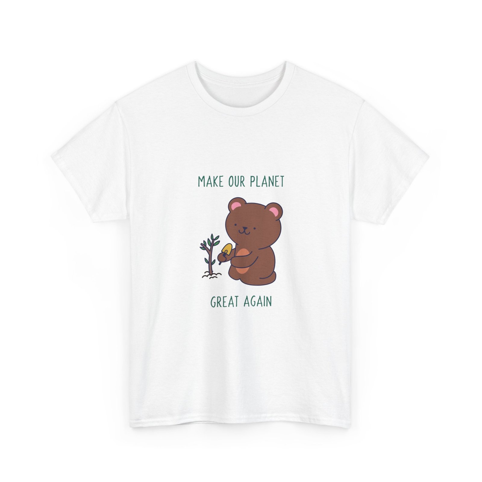 Make Our Planet Great Again Caring Bear Environmental Design - T-shirt - Image 3