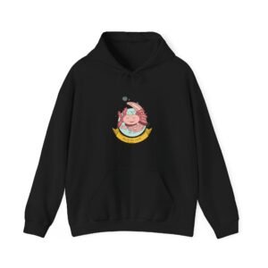 Cheerful Happy Axolotl Cartoon Illustration - Hoodie