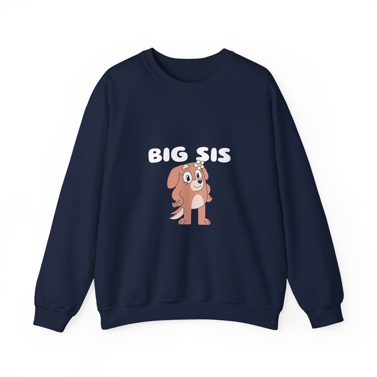 Big Sis Puppy Cute Sibling Dog Illustration Graphic - Sweatshirt - Image 9