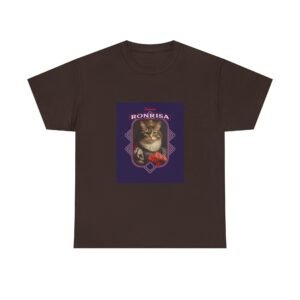 Elegant Ronrisa Cat Artistic Illustration with Graceful Lines - T-shirt