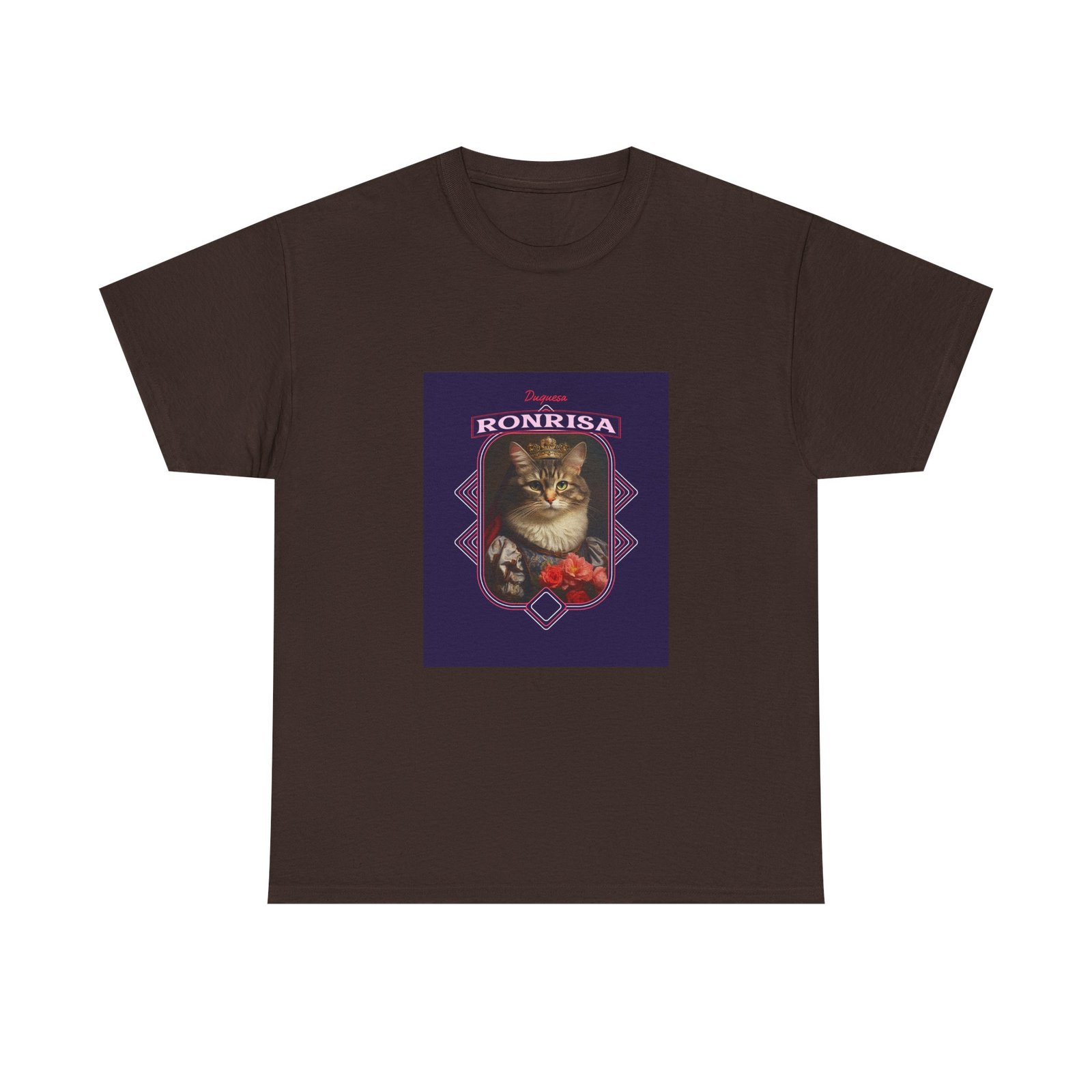 Elegant Ronrisa Cat Artistic Illustration with Graceful Lines - T-shirt