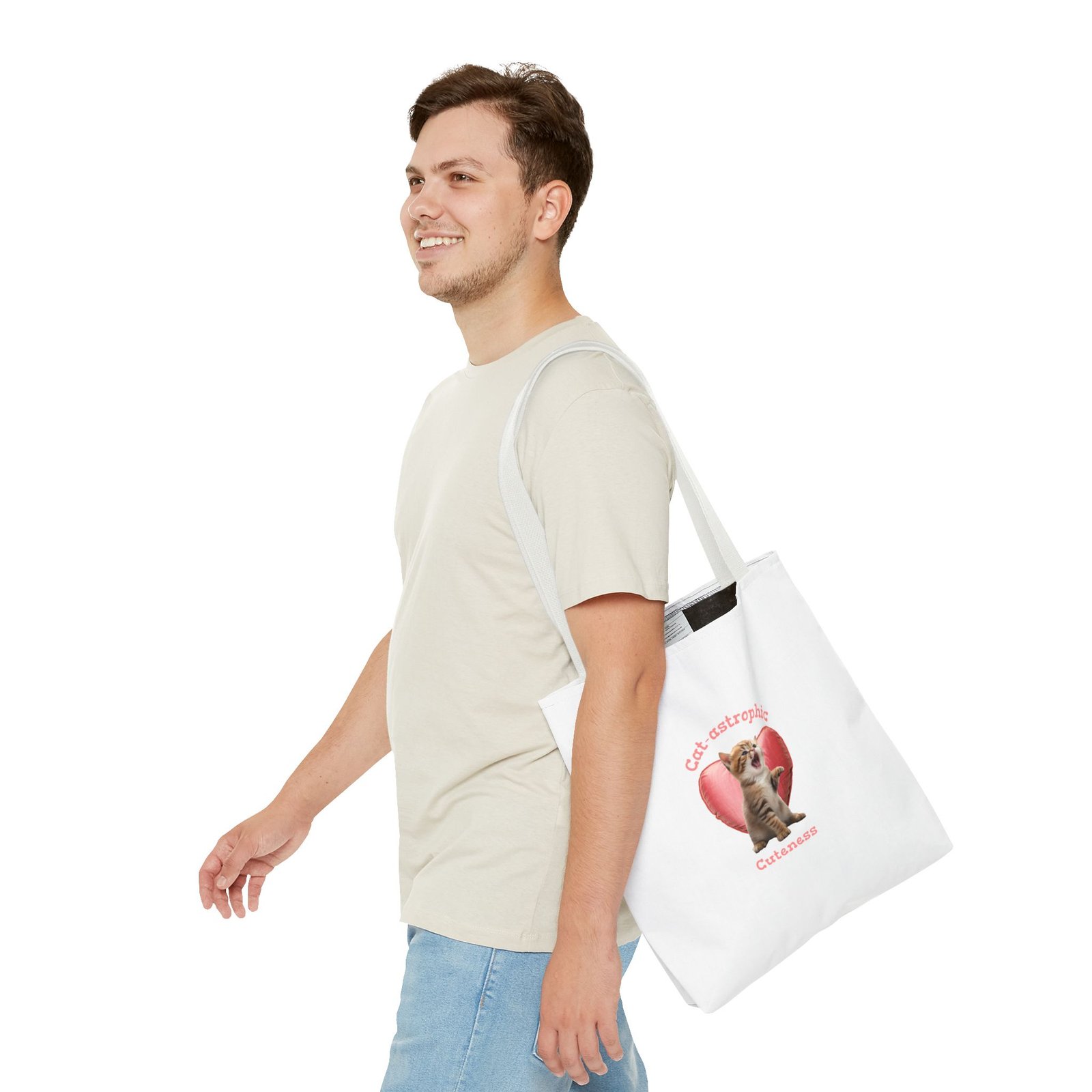 Cutest-astrophic Adorable Kitten with Playful Expression - Tote Bag - Image 7