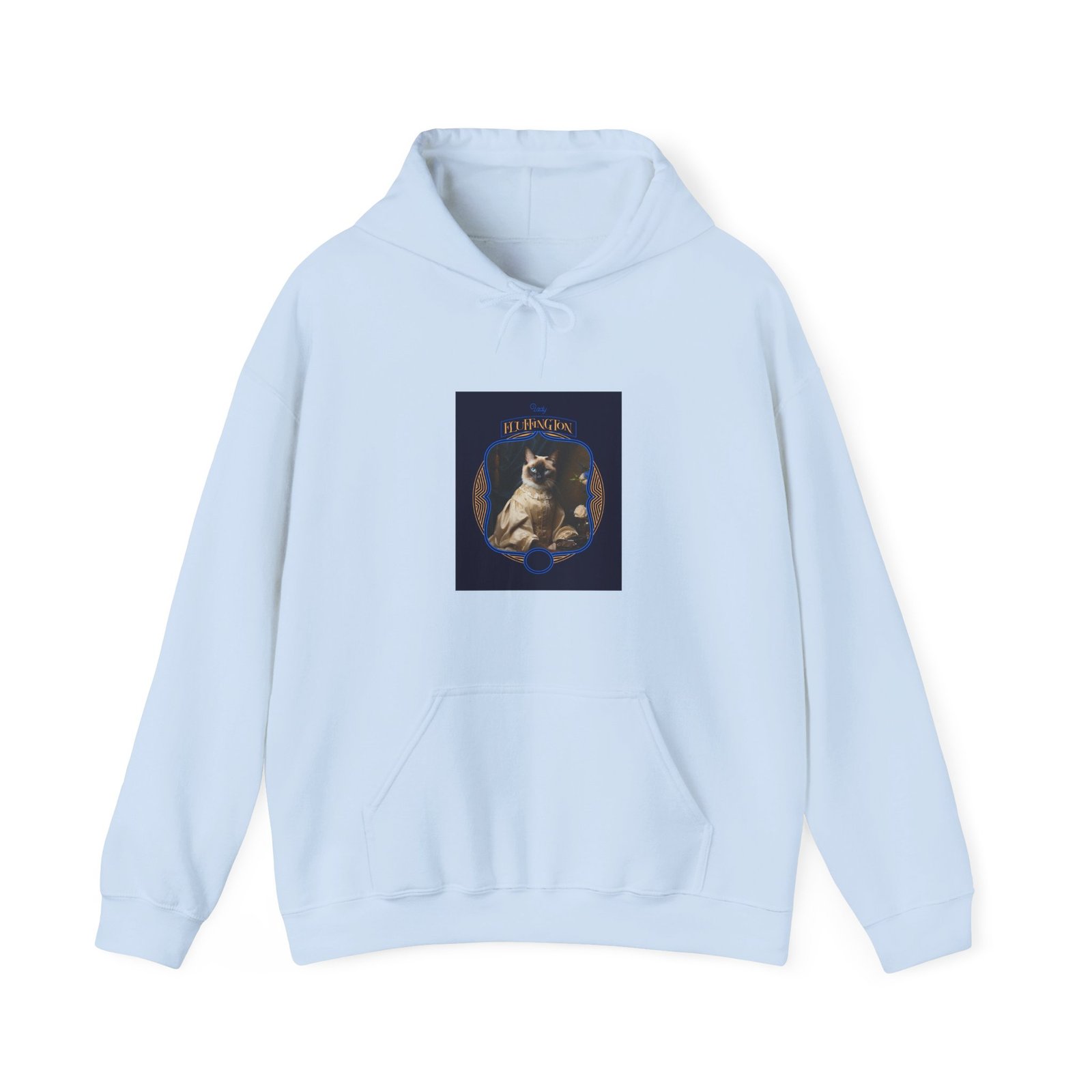 Lady Fluffington Cat Humorous Vintage Style Illustration - Hoodie - Image 9