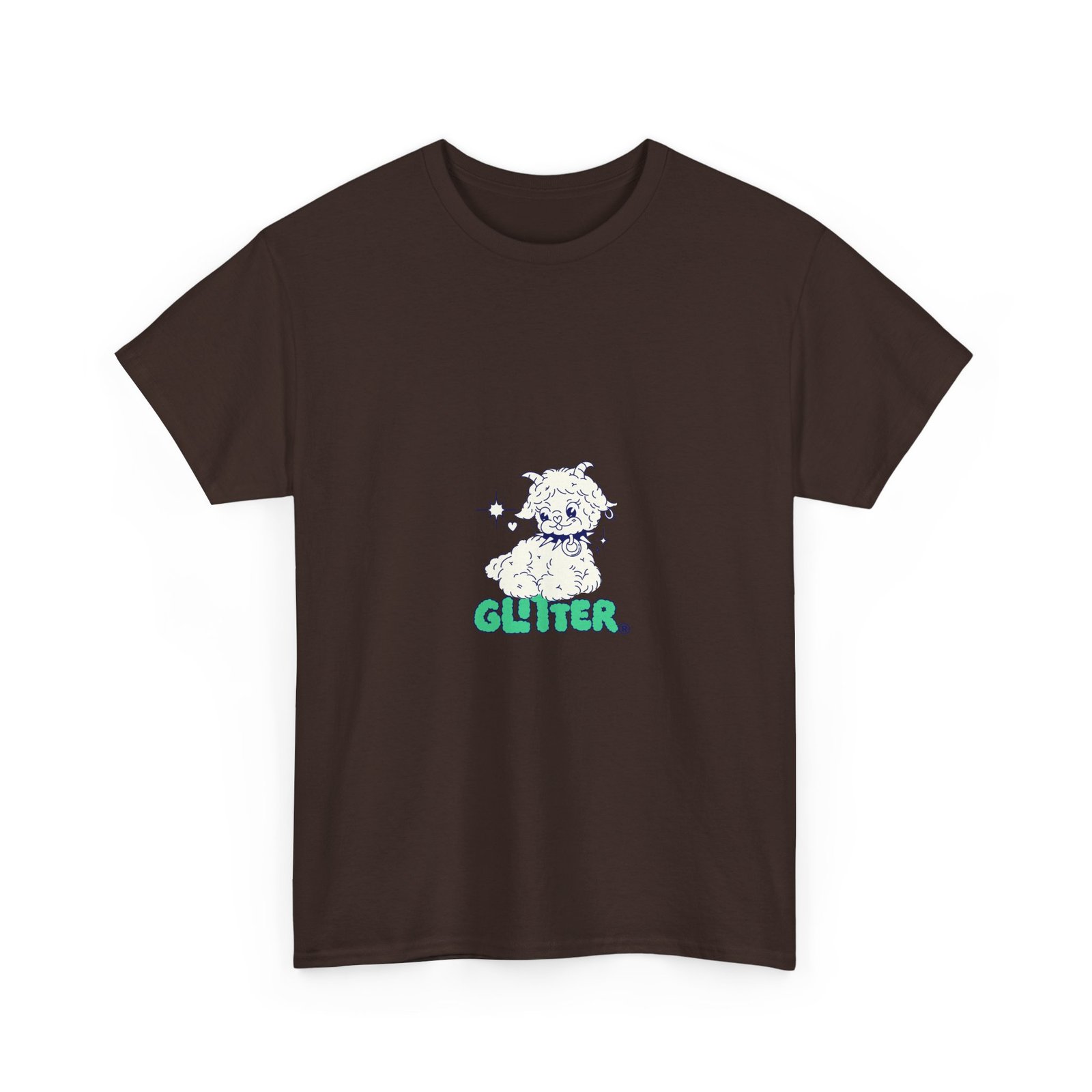 Glitter Sparkly Dog Silhouette with Shimmering Details - T-shirt - Image 3