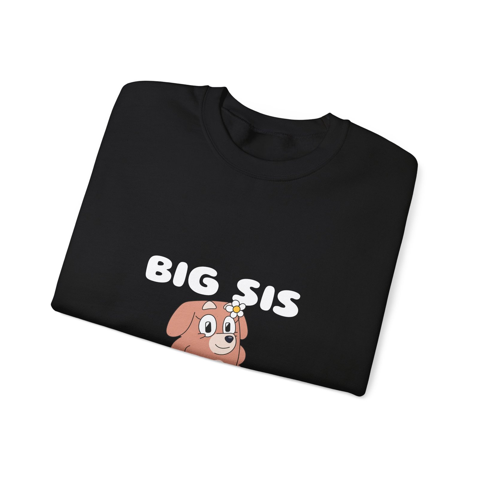 Big Sis Puppy Cute Sibling Dog Illustration Graphic - Sweatshirt - Image 3