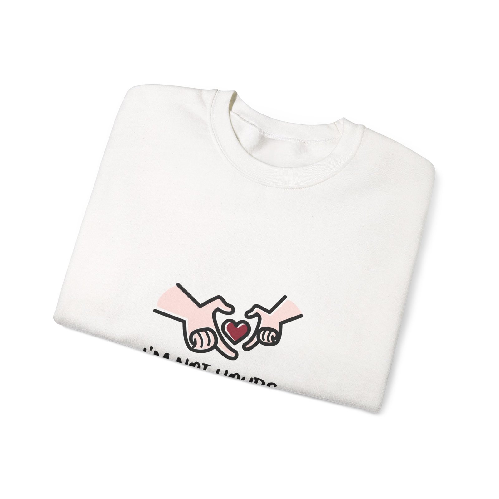 Edgy Anti Valentine Design with Bold Hands and Rebellious Text - Sweatshirt - Image 3