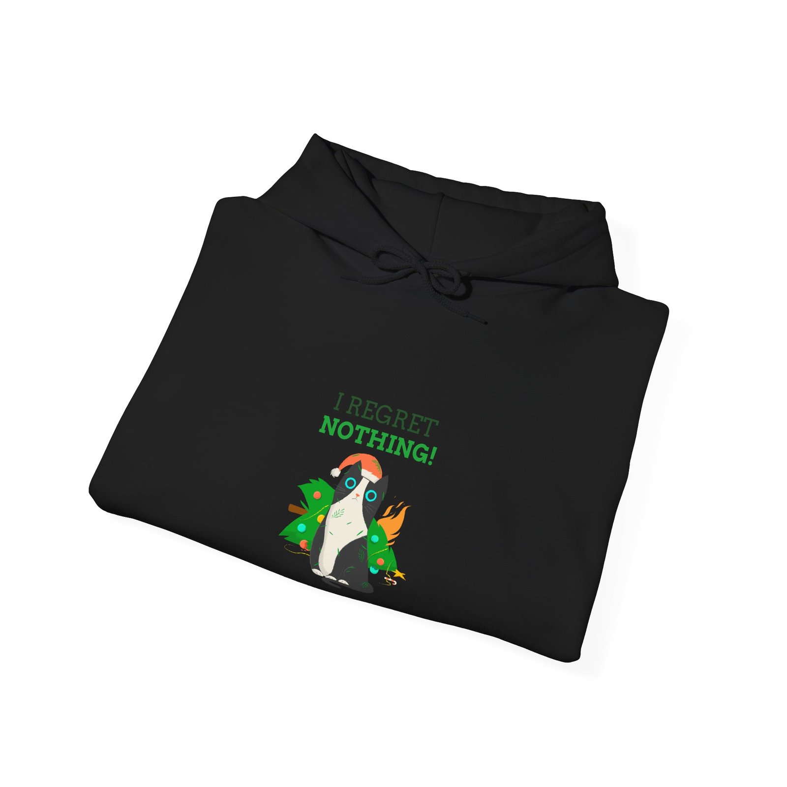 No Regrets Dog Design with Bold Statement and Playful Style - Hoodie - Image 4