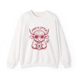 Just a Little Moody Red Cow Wearing Cool Sunglasses - Sweatshirt