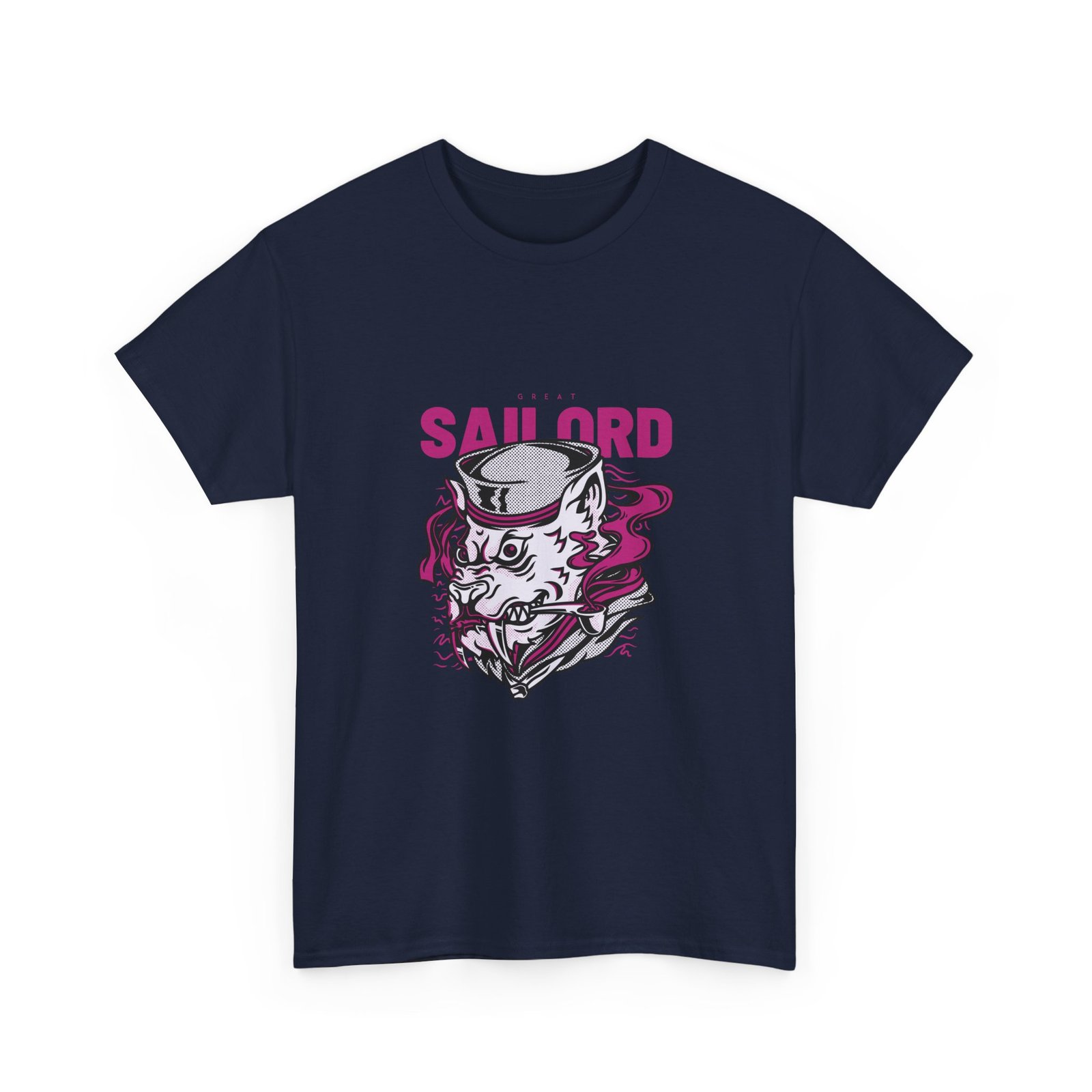 Sailor Cat Vibes with Nautical Theme and Relaxed Feline - T-shirt - Image 11