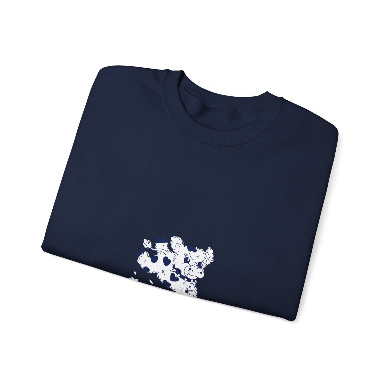 Whimsical Sprout Cow Illustration in Fresh Green Tones - Sweatshirt - Image 11