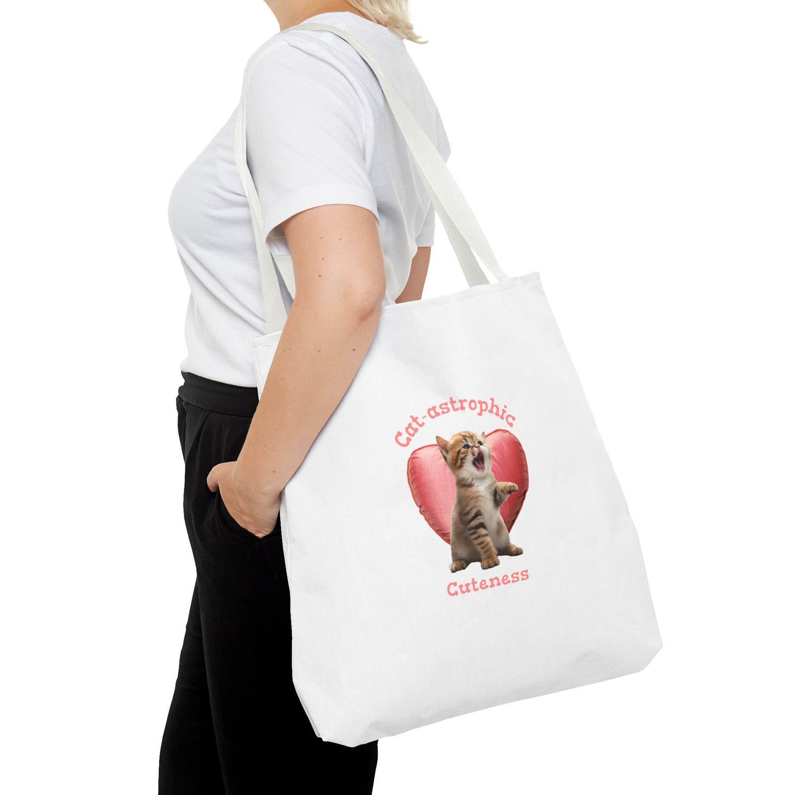 Cutest-astrophic Adorable Kitten with Playful Expression - Tote Bag - Image 12
