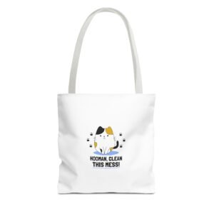 Hooman Clean This Mess Cat Funny Humorous Pet Illustration - Tote Bag