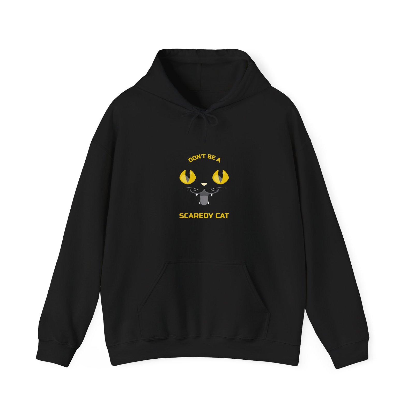 Cute Don’t Be a Scaredy Cat Playful Cat Teasing Design - Hoodie