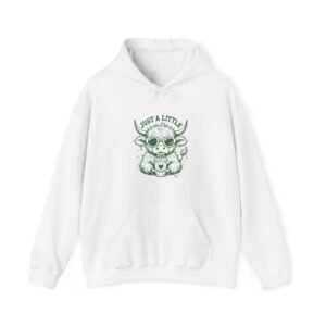Just a Little Moody Green Cow Wearing Sunglasses Illustration - Hoodie