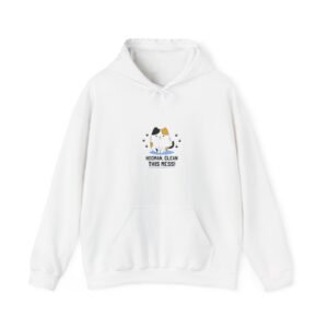 Hooman Clean This Mess Cat Funny Humorous Pet Illustration - Hoodie